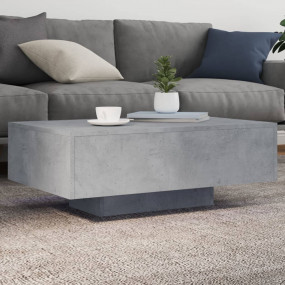 Coffee Table Concrete Grey Engineered Wood 33.5 x 21.7 ...