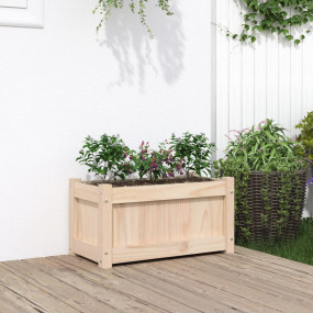 Garden Planter Natural wood color Solid pine wood Mediu...