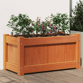 Garden Planter Wax brown Solid pine wood Medium Decorat...