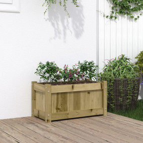 Garden Planter Natural Wood Impregnated Pine Wood Mediu...