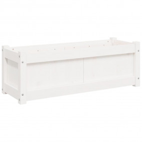 Garden Planter White Solid Pine Wood Medium Decorative ...