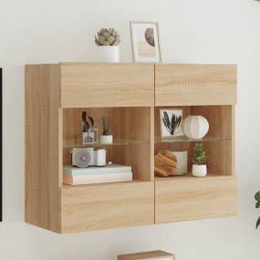 TV Wall Cabinet Sonoma oak Engineered wood
