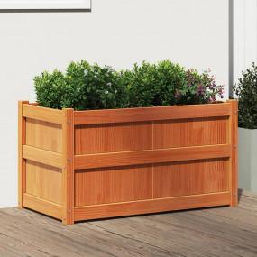 Garden Planter Wax brown Solid pine wood Medium Decorat...