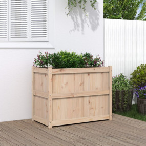 Garden Planter Natural wood Solid pine wood Medium Gard...