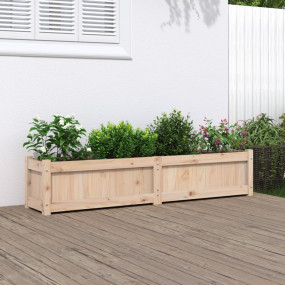 Garden Planter Natural Pine Solid Pine Wood Large Durab...