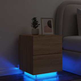 Bedside Cabinet Sonoma oak Engineered wood Standard
