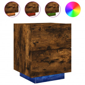 Bedside Cabinet Smoked oak Engineered wood Standard Bed...