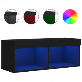 TV Cabinet Black Engineered wood Medium TV Cabinet Rect...