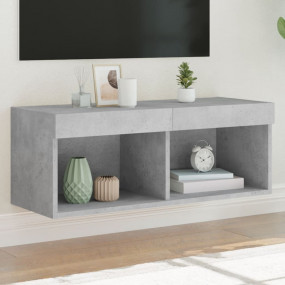 TV Cabinet Concrete Grey Engineered Wood TV Cabinet Rec...