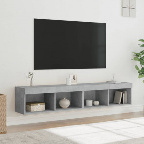 TV Cabinet Set of 2 Concrete grey Engineered wood