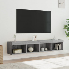 TV Cabinet Set of 2 Grey sonoma Engineered wood