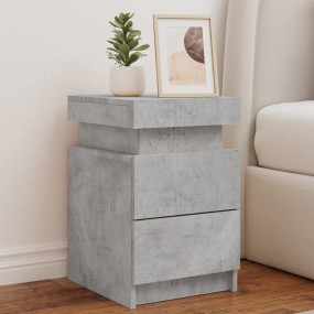 Bedside Cabinet Concrete Grey Engineered wood Medium