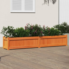 Garden Planter Wax Brown Solid pine wood
