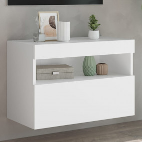 TV Wall Cabinet White Engineered Wood Regular TV Wall C...