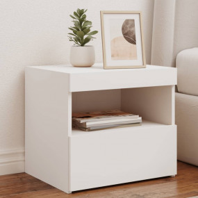 Bedside Cabinet White Engineered wood