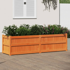 Garden Planter Wax Brown Solid Pine Wood Large Decorati...