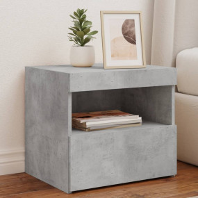 Bedside Cabinet Concrete grey Engineered wood Medium