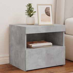 Bedside Cabinet Set of 2 Concrete grey Engineered wood ...