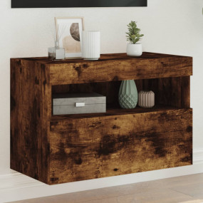 TV Wall Cabinet Smoked oak Engineered wood Medium TV Wa...