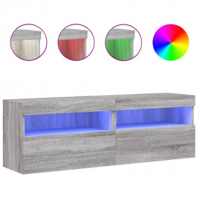 TV Wall Cabinet Set of 2 Grey Sonoma Engineered wood Me...