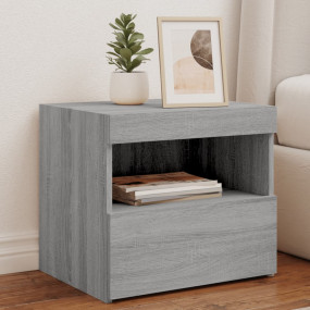 Bedside Cabinet Grey sonoma Engineered wood 19.7 x 15.7...