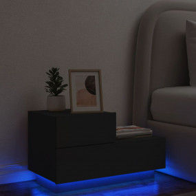 Bedside Cabinet Black Engineered wood Bedside Cabinet R...