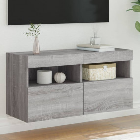 TV Wall Cabinet Grey Sonoma Engineered Wood Medium