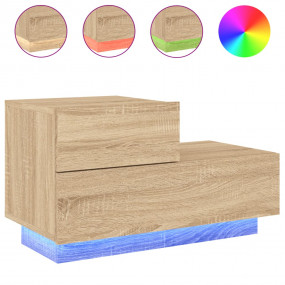 Bedside Cabinet Sonoma oak Engineered wood Bedside Cabi...