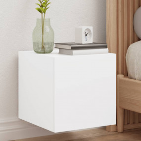 TV Wall Cabinet Set of 2 White Engineered wood