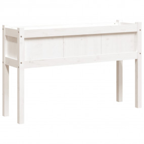 Garden Planter White Solid Pine Wood 41.3 in wide
