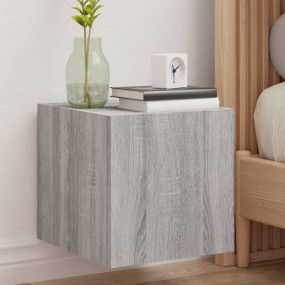 TV Wall Cabinet Set of 2 Grey sonoma Engineered wood Me...