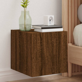 TV Wall Cabinet Brown Oak Engineered Wood 12.0x13.8x11....