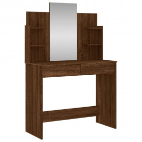 Dressing Table Brown oak Engineered wood and glass Stan...