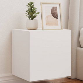 TV Wall Cabinet Set of 2 White Engineered wood Medium