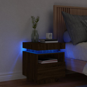 Bedside Cabinet Brown Oak Engineered wood Medium Bedsid...