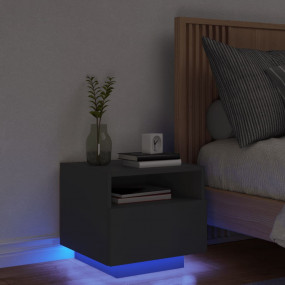 Bedside Cabinet Black Engineered wood Compact Bedside C...