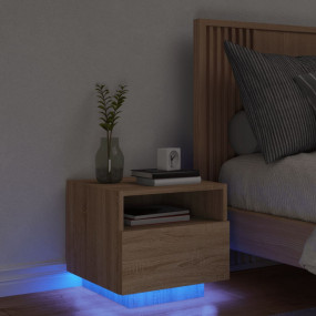 Bedside Cabinet Sonoma Oak Engineered Wood 15.7 x 15.4 ...