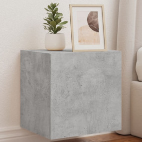TV Wall Cabinet Set of 2 Concrete Grey Engineered wood ...