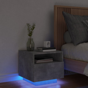 Bedside Cabinet Concrete grey Engineered wood Small