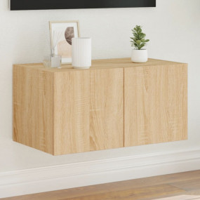 TV Wall Cabinet Sonoma oak Engineered wood Medium TV Wa...
