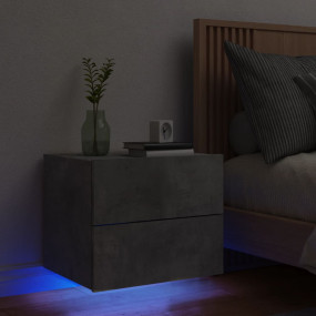 Wall-mounted Nightstand Concrete gray Engineered wood M...