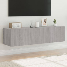 TV Wall Cabinet Set of 2 Grey Sonoma Engineered wood Me...