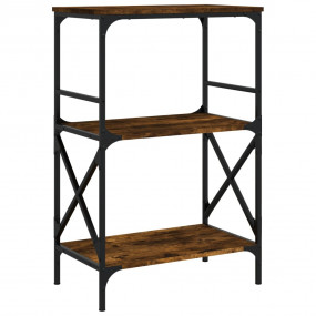 Bookcase Smoked Oak Engineered Wood Medium Adjustable F...