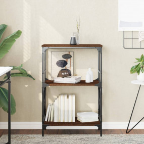 Bookcase Brown Oak Engineered wood, Metal Medium Adjust...
