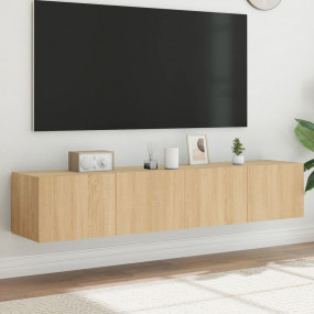 TV Wall Cabinet Set of 2 Sonoma oak Engineered wood