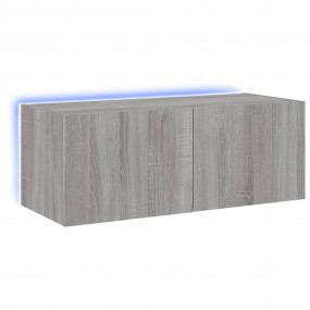 TV Wall Cabinet Grey sonoma Engineered wood Medium