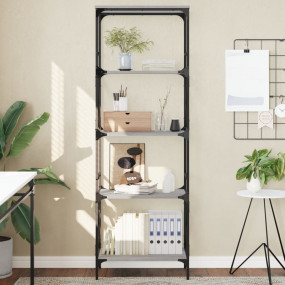 Bookcase Grey Sonoma Engineered wood, metal Large Adjus...