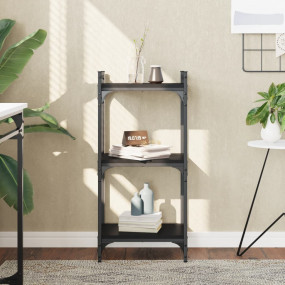 Bookcase Black Engineered wood Medium Adjustable Feet B...
