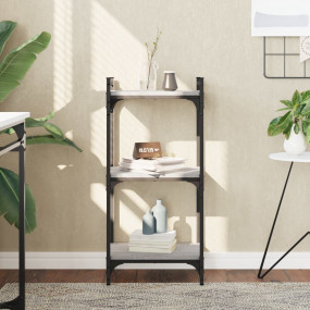 Bookcase Grey sonoma Engineered wood, metal Medium