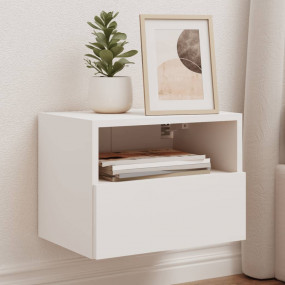 TV Wall Cabinet Set of 2 White Engineered wood Small